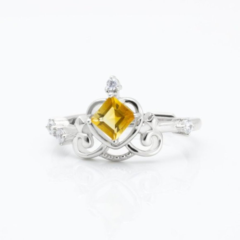 Natural Citrine Sterling Silver Ring
